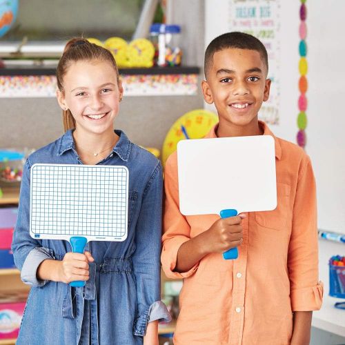  EAI Education Centimeter Dry-Erase Paddle Class Kit: 9x7, Double-Sided w/CleanWipes, Set of 5
