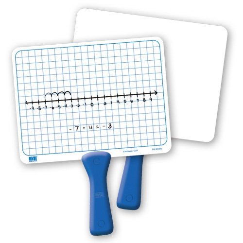  EAI Education Double-Sided Centimeter Grid Dry-Erase Paddles - Set of 5: Toys & Games