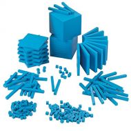 EAI Education Base Ten Intermediate Classroom Set: Blue Plastic - Blocks Only