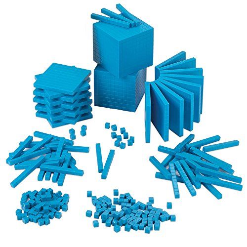  EAI Education Base Ten Intermediate Classroom Set: Blue Plastic - Blocks Only