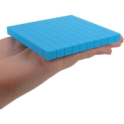  EAI Education Base Ten Intermediate Classroom Set: Blue Plastic - Blocks Only