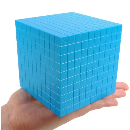  EAI Education Base Ten Intermediate Classroom Set: Blue Plastic - Blocks Only