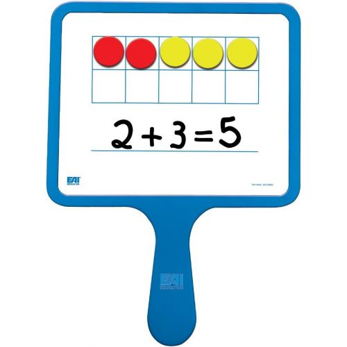  EAI Education Magnetic Ten Frame Dry-Erase Paddles: Set of 5