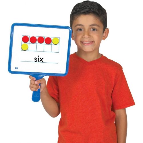  EAI Education Magnetic Ten Frame Dry-Erase Paddles: Set of 5