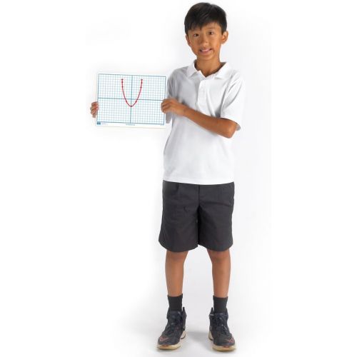  EAI Education X-Y Coordinate Grid Dry-Erase Boards: 9x12 Double-Sided Set of 10