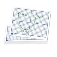 EAI Education X-Y Coordinate Grid Dry-Erase Boards: 9x12 Flexible Double-Sided Set of 30