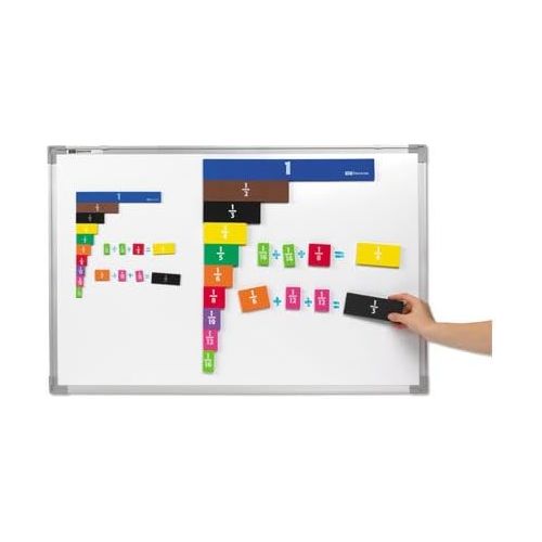  EAI Education Jumbo Magnetic QuietShape Foam Fraction Tiles - Set of 67