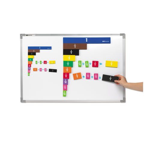  EAI Education Jumbo Magnetic QuietShape Foam Fraction Tiles - Set of 67