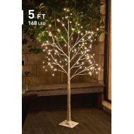 [아마존 핫딜] [아마존핫딜]EAMBRITE 5FT 168LT LED Starlit Birch Tree with Fairy Light Decor Home Holiday Wedding Party