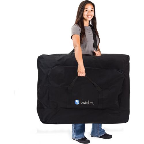  EARTHLITE Premium Portable Massage Table Package SPIRIT - Spa-Level Comfort, Deluxe Cushioning incl. Flex-Rest Face Cradle & Strata Face Pillow, Carry Case (3032” x 73”) - Made in