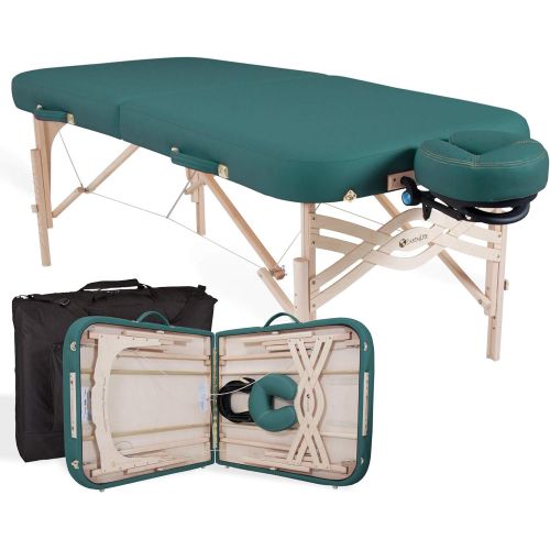  EARTHLITE Premium Portable Massage Table Package SPIRIT - Spa-Level Comfort, Deluxe Cushioning incl. Flex-Rest Face Cradle & Strata Face Pillow, Carry Case (3032” x 73”) - Made in