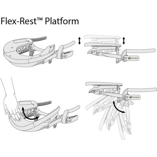  EARTHLITE Massage Table Face Cradle FLEX-REST - Self-Adjusting, Flexible Platform with Strata Memory Foam Face Pillow (NEW MODEL)