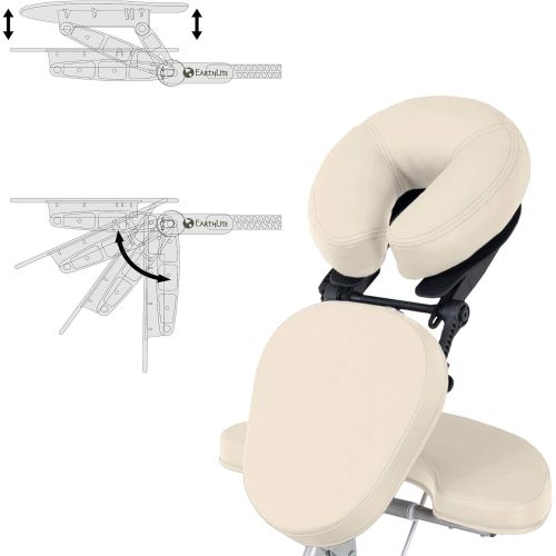  EARTHLITE Vortex Portable Massage Chair Package - Portable, Compact, Strong and Lightweight (15lb) incl. Carry Case, Sternum Pad & Strap