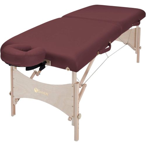  EARTHLITE Portable Massage Table HARMONY DX  Eco-Friendly Design, Hard Maple, Superior Comfort, Deluxe Adjustable Face Cradle, Heavy-Duty Carry Case (30 x 73)