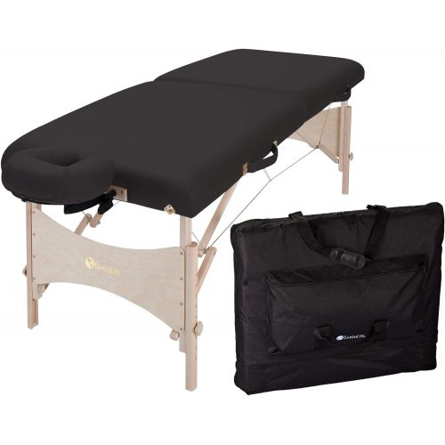  EARTHLITE Portable Massage Table HARMONY DX  Eco-Friendly Design, Hard Maple, Superior Comfort, Deluxe Adjustable Face Cradle, Heavy-Duty Carry Case (30 x 73)