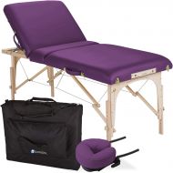 EARTHLITE Portable Massage Table Package AVALON TILT  Reiki Endplate, Premium Flex-Rest Face Cradle & Strata Cushion, Carry Case (30”x73”)