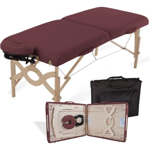  EARTHLITE Portable Massage Table Package AVALON TILT  Reiki Endplate, Premium Flex-Rest Face Cradle & Strata Cushion, Carry Case (30”x73”)