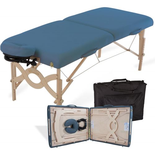  EARTHLITE Portable Massage Table Package AVALON TILT  Reiki Endplate, Premium Flex-Rest Face Cradle & Strata Cushion, Carry Case (30”x73”)