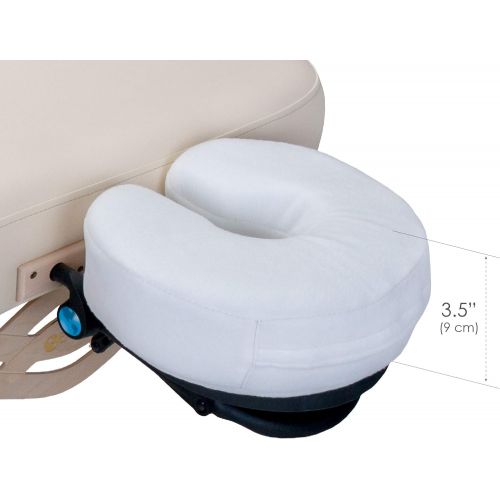  EARTHLITE Massage Face Cradle Cushion MEMORY FOAM - Massage Table & Massage Chair Headrest Pillow w Washable Fleece Cover