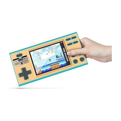  Kids Handheld Game with 200 Video Games for Kids, 16 Bit Games Travel Toys, 3 Inch Screen Pocket Game, Electronic Learning & Education Toys Game System, Gifts for Boys and Girls (Blue)