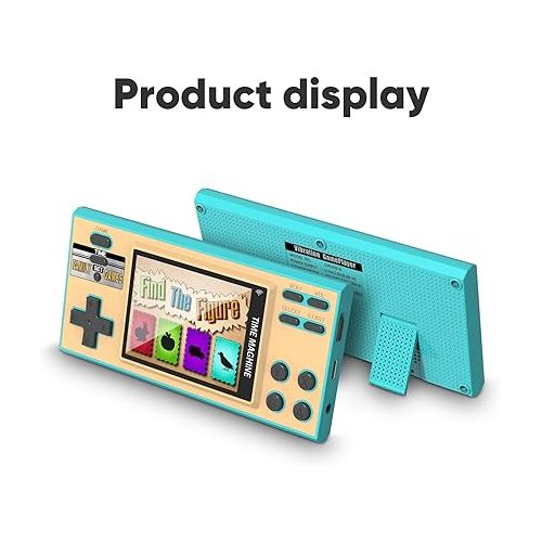  Kids Handheld Game with 200 Video Games for Kids, 16 Bit Games Travel Toys, 3 Inch Screen Pocket Game, Electronic Learning & Education Toys Game System, Gifts for Boys and Girls (Blue)