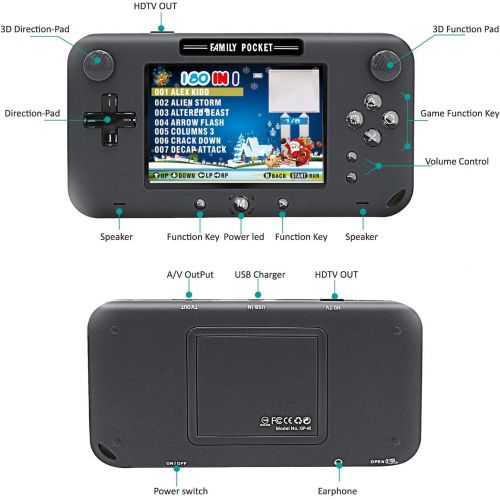  [아마존베스트]EASEGMER Handheld Games for Kids Adult, Built-in 2000+ Retro Handheld Video Games with 16 TF Card - 4 LCD Electronic Learing Games Console with 16 Bit Game Controller for Travel an