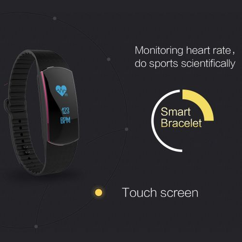  EASTREACH Fitness Tracker Wrist Based Heart Rate Monitor IP67 Waterproof Step Tracker Sleep Monitor Calorie Counter Pedometer Watch Smart Bracelet for Android and iOS