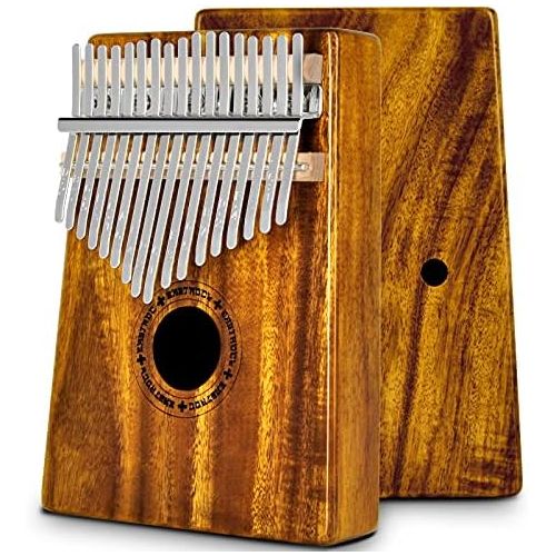  EastRock Kalimba 17 Keys Thumb Piano with Tune Hammer,Portable Musical Instrument Gifts for Kids and Adult Beginners Kalimba(Mbira Acacia/Koa）