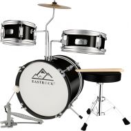 [아마존베스트]EASTROCK Kids/Junior Drum Set 13 Inch 3 Piece with Adjustable Throne, Cymbal Pedal and Drum sticks (Black)