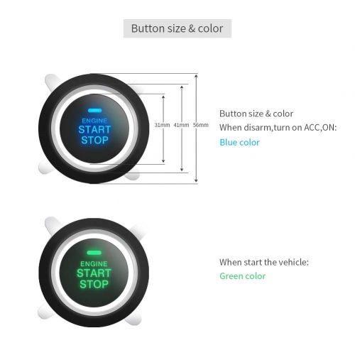  EASYGUARD EC002 Smart Key RFID PKE Car Alarm System Passive Keyless Entry Remote Engine Start Starter Push Start Button & Touch Password Entry Hopping Code