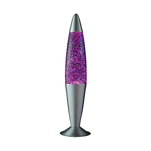  EASYLIGHT Lavalampe lila Violett Glitterleuchte Jenny E14 25W inklusive Leuchtmittel Geschenk Weihnachten Retro Leuchte Glitzer Stimmungslicht