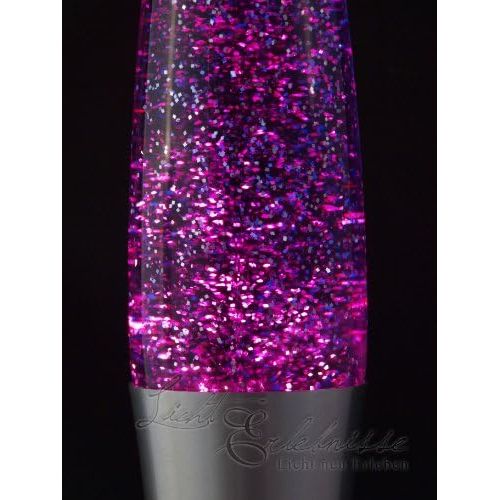  EASYLIGHT Lavalampe lila Violett Glitterleuchte Jenny E14 25W inklusive Leuchtmittel Geschenk Weihnachten Retro Leuchte Glitzer Stimmungslicht