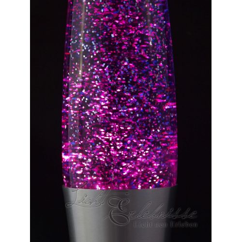  EASYLIGHT Lavalampe lila Violett Glitterleuchte Jenny E14 25W inklusive Leuchtmittel Geschenk Weihnachten Retro Leuchte Glitzer Stimmungslicht