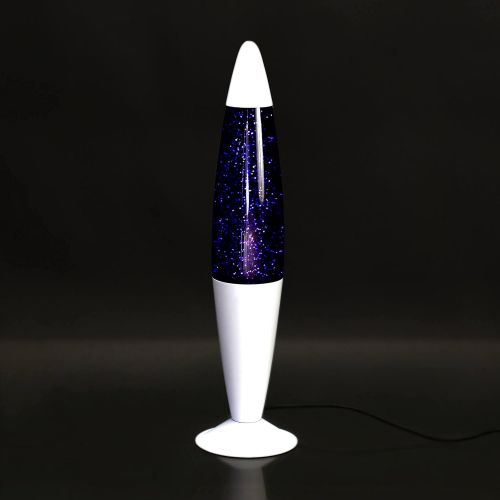  EASYLIGHT Dekorative Lavalampe JENNY Glitter Violett Lila Weiss 42cm hoch Tischleuchte Stimmungslicht