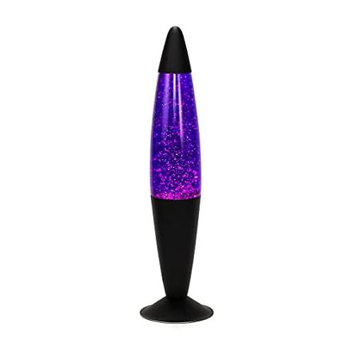  EASYLIGHT Dekorative Lavalampe JENNY Glitter Violett Lila Schwarz 42cm hoch Tischleuchte Stimmungslicht