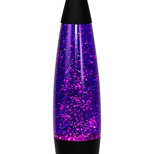  EASYLIGHT Dekorative Lavalampe JENNY Glitter Violett Lila Schwarz 42cm hoch Tischleuchte Stimmungslicht