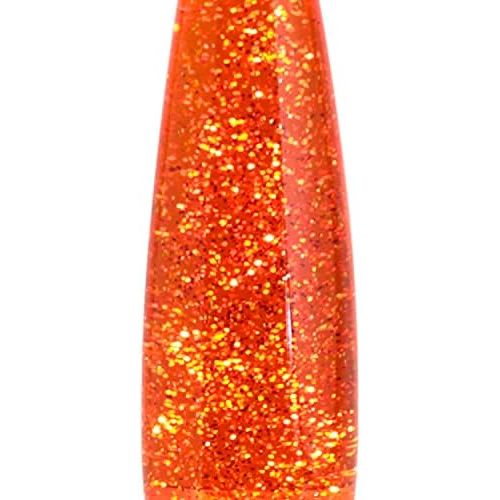  EASYLIGHT Lavalampe 42cm Orange Glitterleuchte E14 25W Kabelschalter Geschenkidee Weihnachten inklusive Leuchtmattel Retro Leuchte