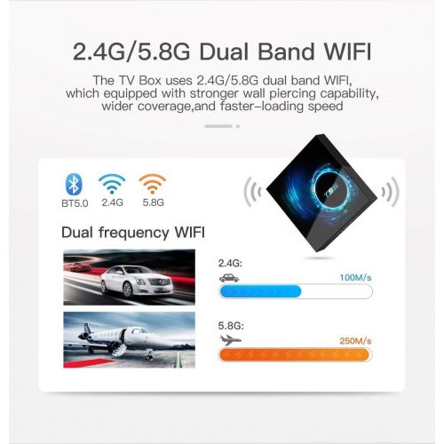  Android 8.1 TV Box,EASYTONE T95Q Android Boxes Quad-Core S905X2 64bit 4GB RAM 32GB ROM Support 5G WiFiH.265 BT4.1 USB 3.0 1000M LAN 4K Ultra HD [2019 Newest]