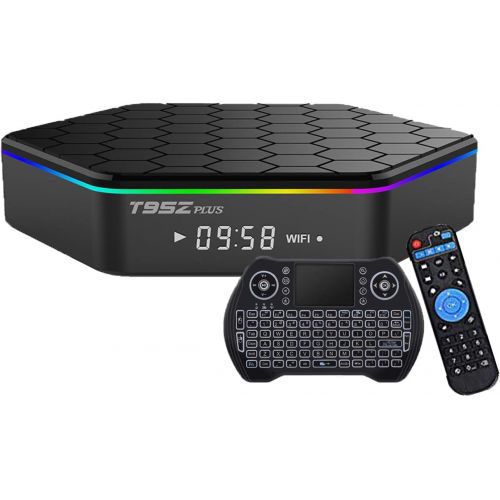  EASYTONE T95Z Plus Android TV Box 3GB 32GB,Android 7.1 TV Box Amlogic Octa-Core,Dual-Band Wi-Fi 2.45.8G Smart Boxes Android Mini PC with Wireless Keyboard Remote (Backlit)