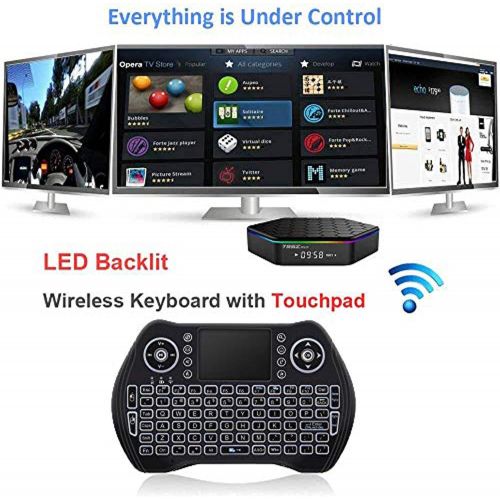  EASYTONE T95Z Plus Android TV Box 3GB 32GB,Android 7.1 TV Box Amlogic Octa-Core,Dual-Band Wi-Fi 2.45.8G Smart Boxes Android Mini PC with Wireless Keyboard Remote (Backlit)