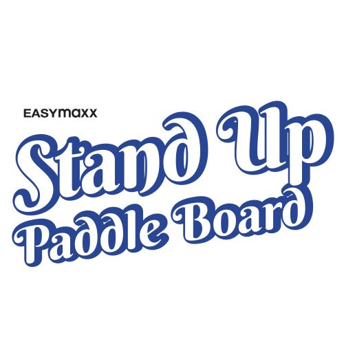  EASYmaxx SUP aufblasbares Stand-Up Paddle-Board, Inklusive Pumpe, Tragetasche & Alu-Paddel | 3 Finnen fuer hoechste Stabilitaet | Ideal fuer Einsteiger und Fortgeschrittene