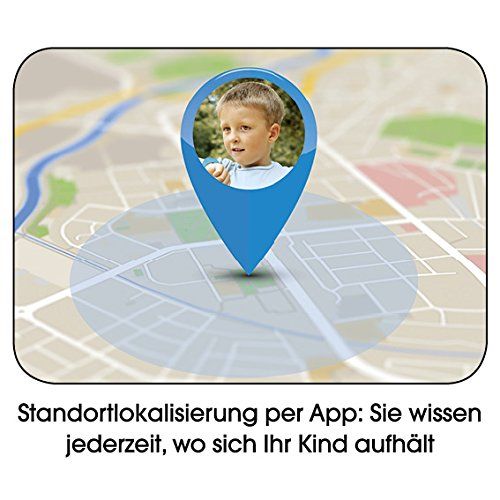  EASYmaxx Kinder Smartwatch | Smart Watch mit GPS Funktion, Elektrisches Digital Armband fuer Jungen und Madchen | SOS Telefon, Standortlokalisierung, Tracker [Blau]