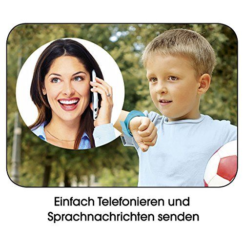  EASYmaxx Kinder Smartwatch | Smart Watch mit GPS Funktion, Elektrisches Digital Armband fuer Jungen und Madchen | SOS Telefon, Standortlokalisierung, Tracker [Blau]