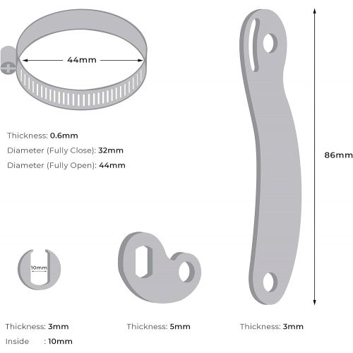  ebikeling Universal Torque Arm for Electric Bicycle e-Bike Bike Front or Rear Hub Motors and Mid Drive e-Bike