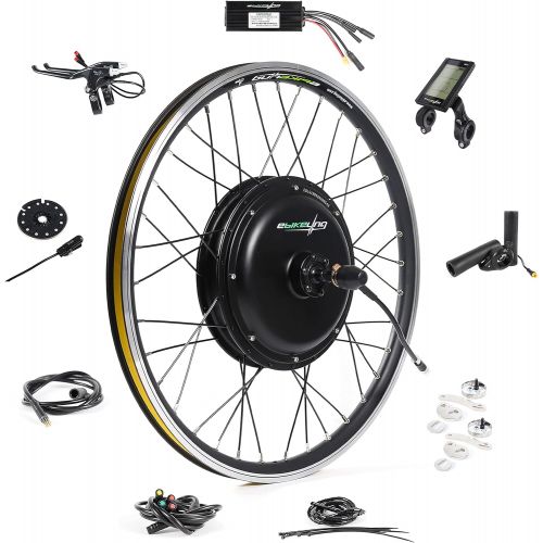  EBIKELING Waterproof Ebike Conversion Kit 48V 1200W 24 Direct Drive Electric Bike Conversion Kit - Front or Rear Wheel Electric Bike Kit - Electric Motorbike Kit