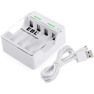 [아마존베스트]EBL Quick & Convenient Smart Battery Charger for AA AAA Rechargeable Batteries - USB Input Design for Travel
