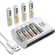 [아마존베스트]EBL AAA Batteries 8PCS 1100mAh Rechargeable Battery with AA AAA 4-Slot Battery Charger