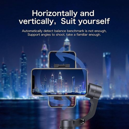  EBTOOLS Lightweight Foldable Phone Stabilizer, 3Axis Handheld Antishake Phone Shooting Gimbal with Tripod, for Smartphones Vlog Youtuber Live Video