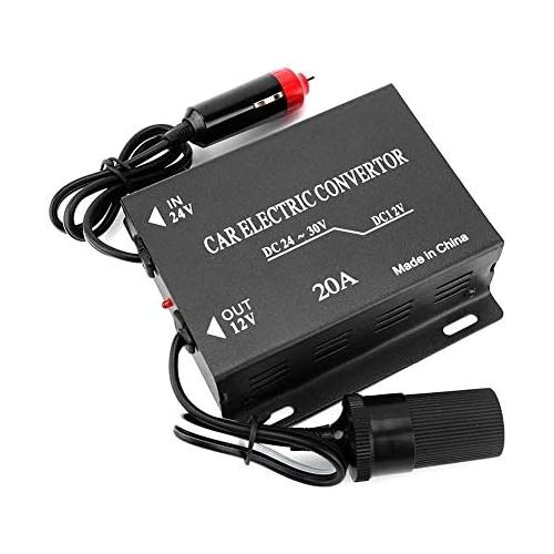  [아마존베스트]-Service-Informationen EBTOOLS 20A Car Power Supply Converter Down Transformer 24V to 12V Cigarette Lighter Type