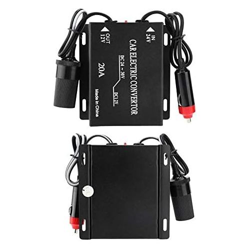  [아마존베스트]-Service-Informationen EBTOOLS 20A Car Power Supply Converter Down Transformer 24V to 12V Cigarette Lighter Type